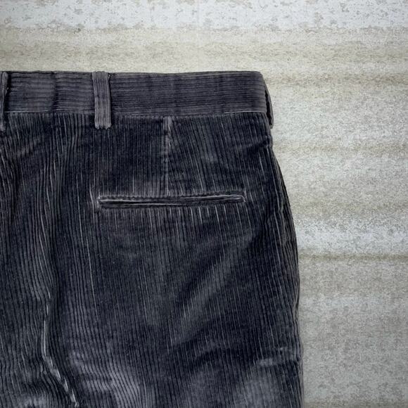 Vintage Austin Reed Corduroy Pants Mocha Brown Baggy Wide Leg Fit Pleated 90s - Picture 3 of 4